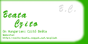 beata czito business card