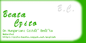 beata czito business card